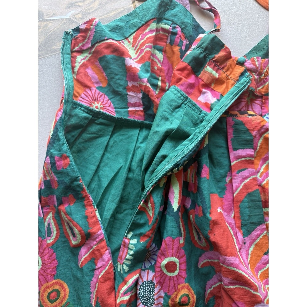 FARM Rio Teal, Coral & Pink Floral Midi Dress - Picture 16 of 16